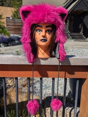 2012-2013 Pink Glitter Wolf Half Hood SpiritHood RARE